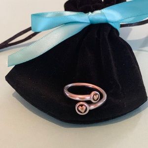 Pandora Two Tone, 925 Sterling Silver + 14k Gold Heart Ring